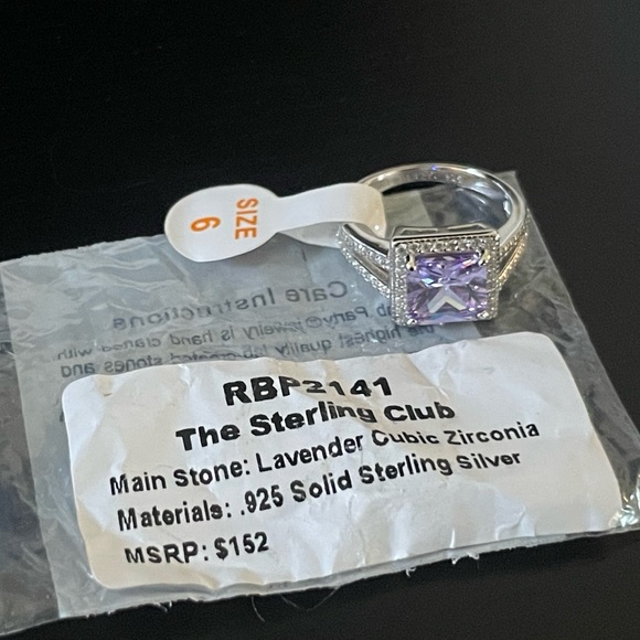 BP Lavender CZ Sterling Ring (RBP 2141) - Picture 2 of 12